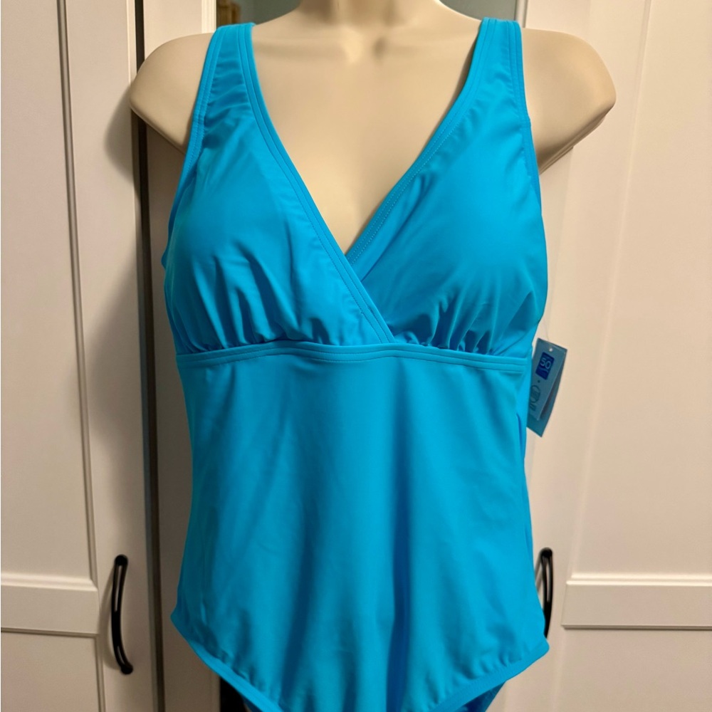 Lands' End Women's Blue Swim One Piece